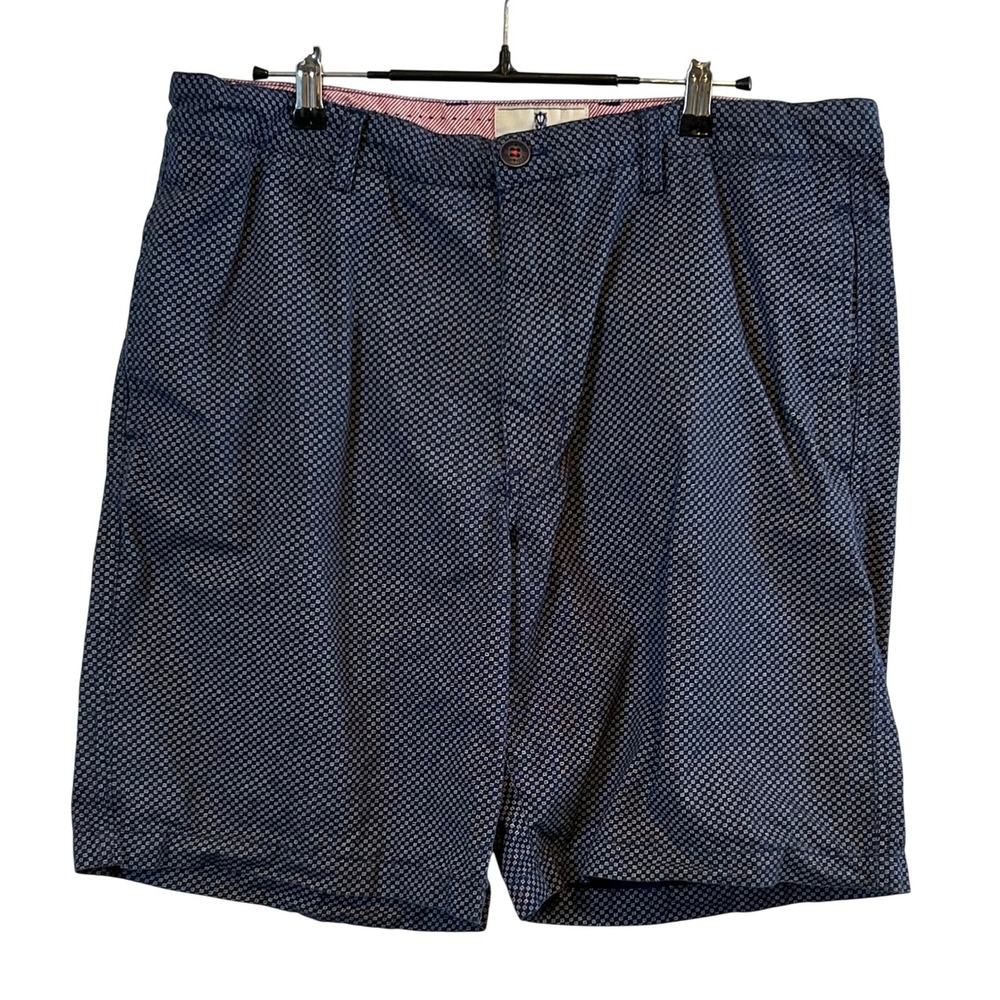 Steel & Jelly‎ London Mens Navy Preppy Hamptons Chino Shorts Size 36 Pleated